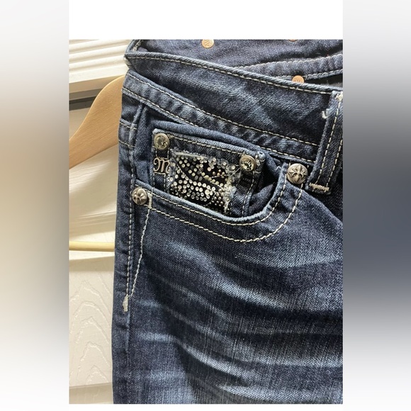 MissMe bootcut zebra rhinestones , size 32 - Picture 6 of 9